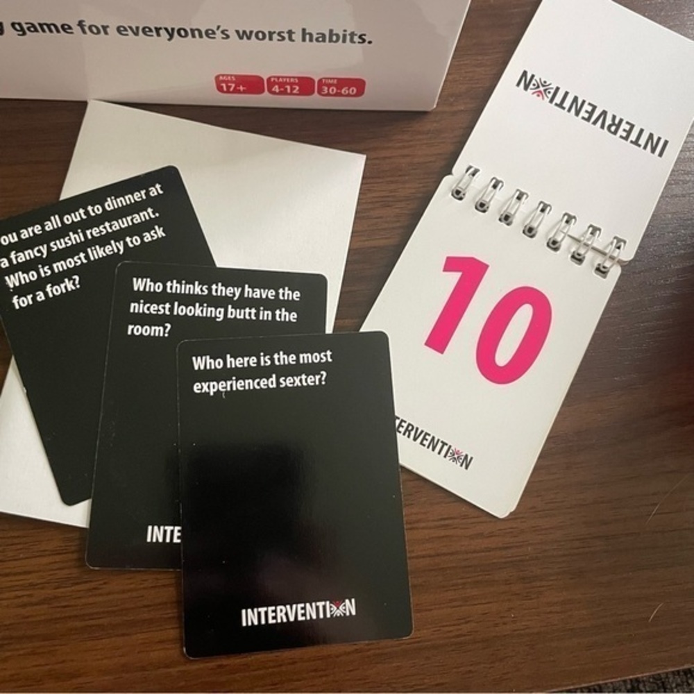 $10 SALE Intervention Party Game Worst Habits Age 17+ BBQ Holiday Friends